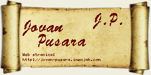 Jovan Pušara vizit kartica